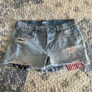 Red, white, & blue Old Navy denim shorts